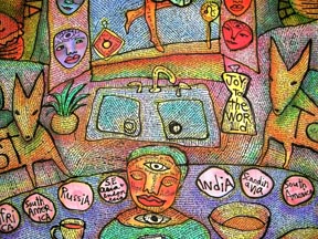 Detail of The Potluck / World... ©Susan Shie 2008.